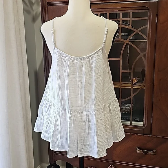 Caslon Cotton Gauze Tank Adjustable Straps Size XS - Picture 7 of 16